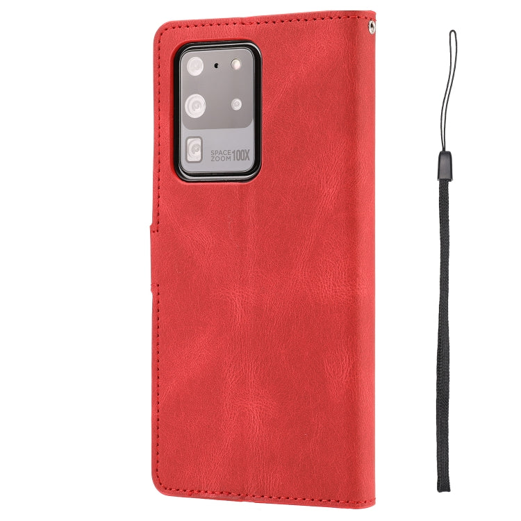 For Samsung Galaxy S20 Ultra Fantasy Classic Skin-feel Calfskin Texture Magnetic Buckle Horizontal Flip PU Leather Case with Holder & Card Slot & Wallet