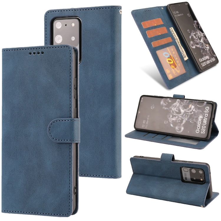 For Samsung Galaxy S20 Ultra Fantasy Classic Skin-feel Calfskin Texture Magnetic Buckle Horizontal Flip PU Leather Case with Holder & Card Slot & Wallet