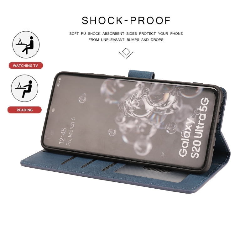 For Samsung Galaxy S20 Ultra Fantasy Classic Skin-feel Calfskin Texture Magnetic Buckle Horizontal Flip PU Leather Case with Holder & Card Slot & Wallet