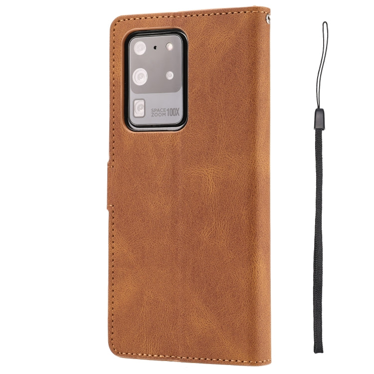 For Samsung Galaxy S20 Ultra Fantasy Classic Skin-feel Calfskin Texture Magnetic Buckle Horizontal Flip PU Leather Case with Holder & Card Slot & Wallet