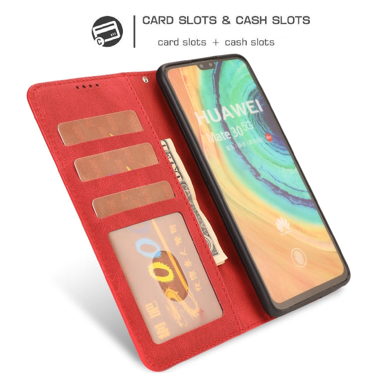 For Huawei Mate 30 Fantasy Classic Skin-feel Calfskin Texture Magnetic Buckle Horizontal Flip PU Leather Case with Holder & Card Slot & Wallet