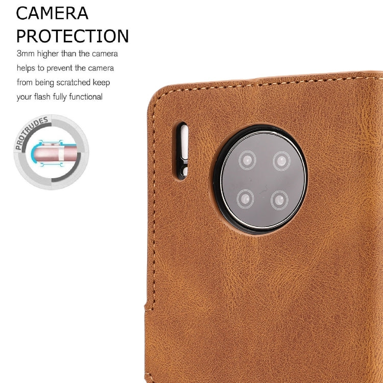 For Huawei Mate 30 Fantasy Classic Skin-feel Calfskin Texture Magnetic Buckle Horizontal Flip PU Leather Case with Holder & Card Slot & Wallet