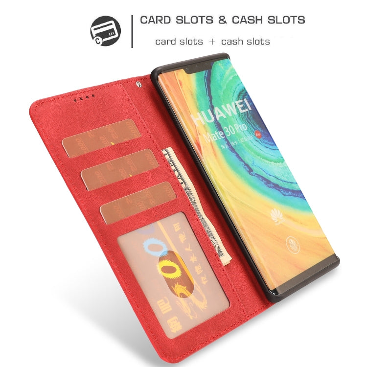 For Huawei Mate 30 Pro Fantasy Classic Skin-feel Calfskin Texture Magnetic Buckle Horizontal Flip PU Leather Case with Holder & Card Slot & Wallet