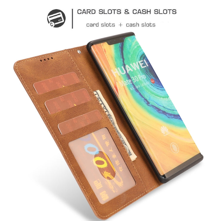 For Huawei Mate 30 Pro Fantasy Classic Skin-feel Calfskin Texture Magnetic Buckle Horizontal Flip PU Leather Case with Holder & Card Slot & Wallet