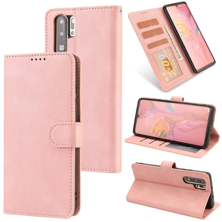 For Huawei P30 Pro Fantasy Classic Skin-feel Calfskin Texture Magnetic Buckle Horizontal Flip PU Leather Case with Holder & Card Slot & Wallet