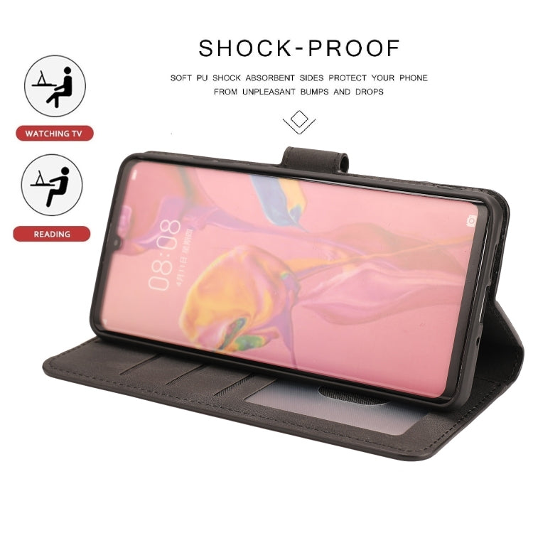 For Huawei P30 Pro Fantasy Classic Skin-feel Calfskin Texture Magnetic Buckle Horizontal Flip PU Leather Case with Holder & Card Slot & Wallet