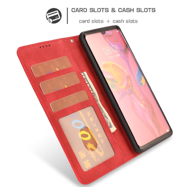 For Huawei P30 Pro Fantasy Classic Skin-feel Calfskin Texture Magnetic Buckle Horizontal Flip PU Leather Case with Holder & Card Slot & Wallet