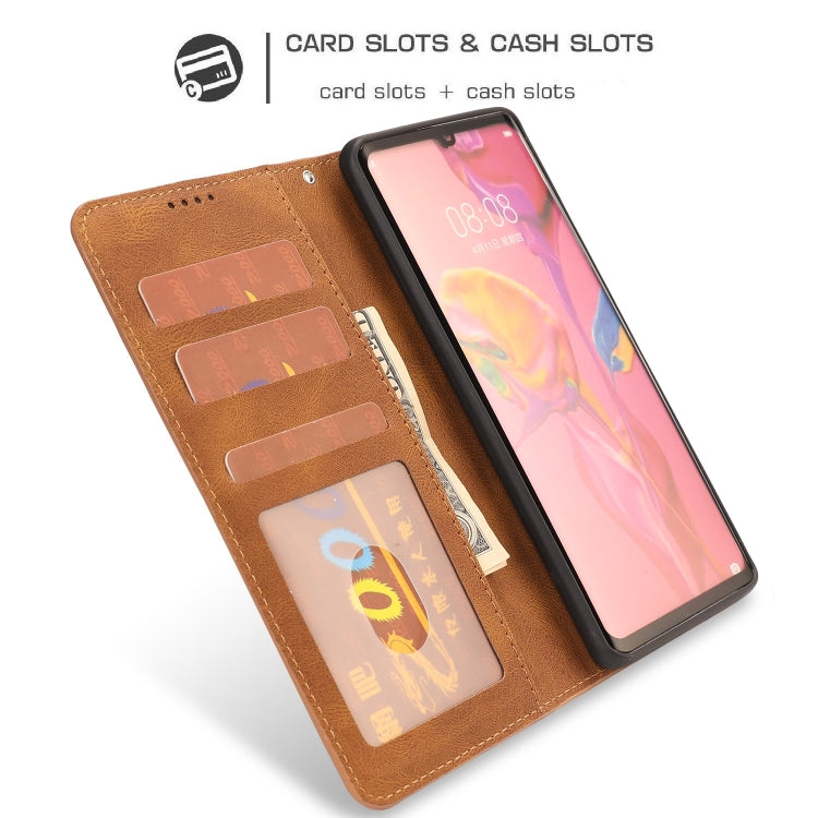 For Huawei P30 Pro Fantasy Classic Skin-feel Calfskin Texture Magnetic Buckle Horizontal Flip PU Leather Case with Holder & Card Slot & Wallet