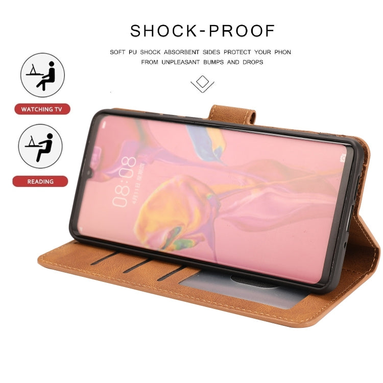 For Huawei P30 Pro Fantasy Classic Skin-feel Calfskin Texture Magnetic Buckle Horizontal Flip PU Leather Case with Holder & Card Slot & Wallet