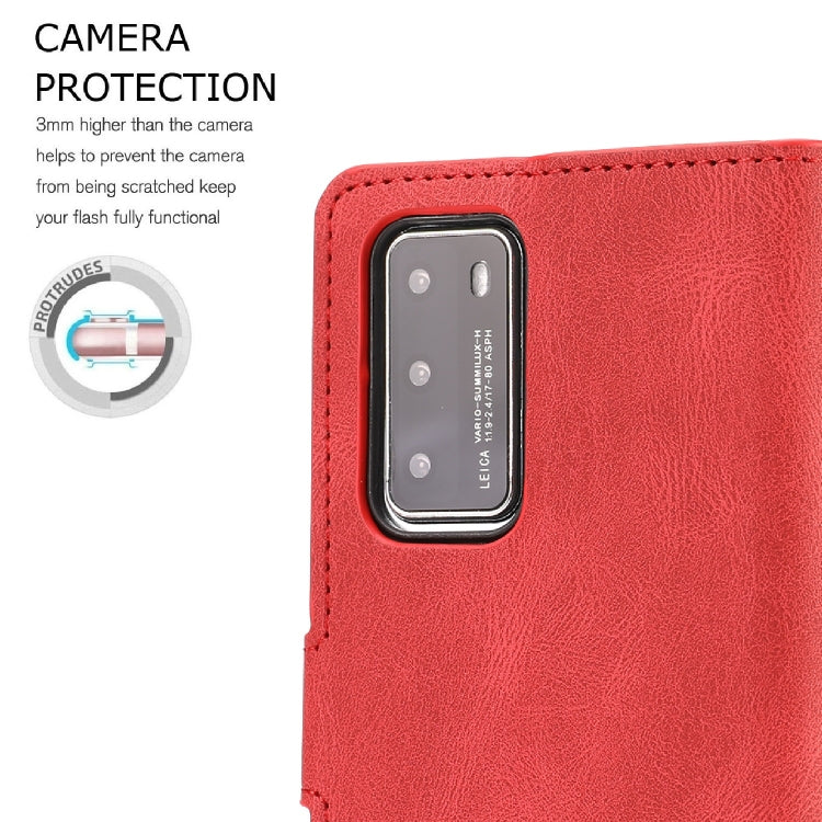 For Huawei P40 Fantasy Classic Skin-feel Calfskin Texture Magnetic Buckle Horizontal Flip PU Leather Case with Holder & Card Slot & Wallet