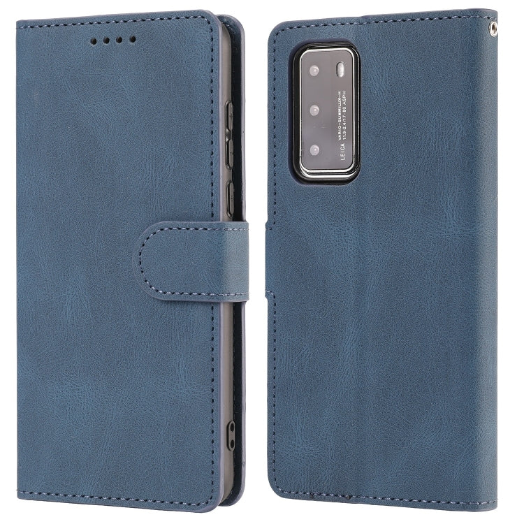 For Huawei P40 Fantasy Classic Skin-feel Calfskin Texture Magnetic Buckle Horizontal Flip PU Leather Case with Holder & Card Slot & Wallet