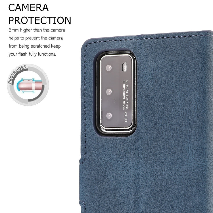 For Huawei P40 Fantasy Classic Skin-feel Calfskin Texture Magnetic Buckle Horizontal Flip PU Leather Case with Holder & Card Slot & Wallet