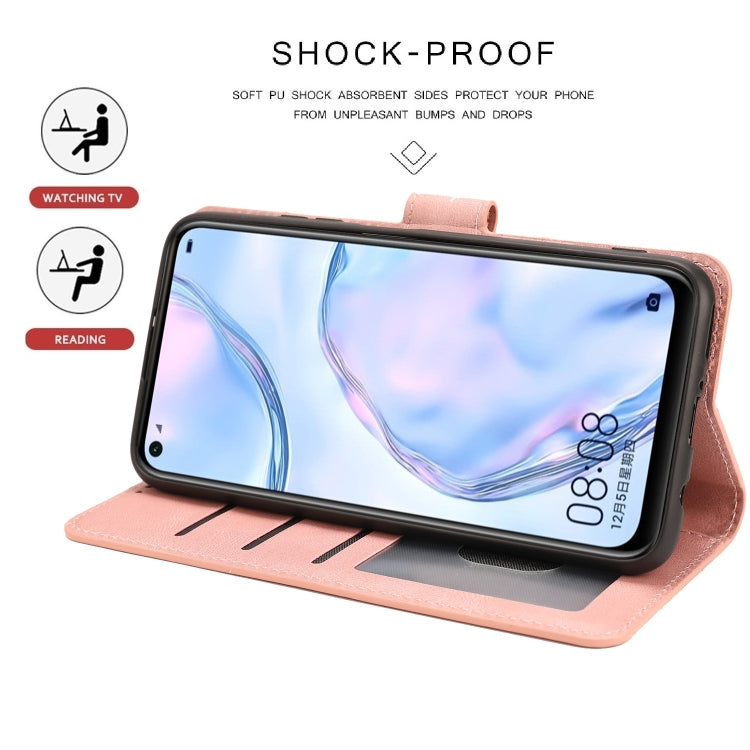 For Huawei P40 Lite / nova 6 SE Fantasy Classic Skin-feel Calfskin Texture Magnetic Buckle Horizontal Flip PU Leather Case with Holder & Card Slot & Wallet