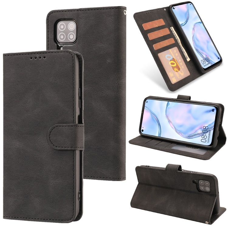 For Huawei P40 Lite / nova 6 SE Fantasy Classic Skin-feel Calfskin Texture Magnetic Buckle Horizontal Flip PU Leather Case with Holder & Card Slot & Wallet