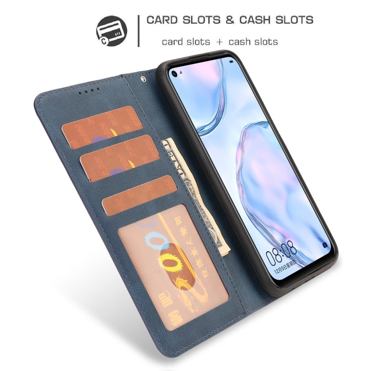 For Huawei P40 Lite / nova 6 SE Fantasy Classic Skin-feel Calfskin Texture Magnetic Buckle Horizontal Flip PU Leather Case with Holder & Card Slot & Wallet