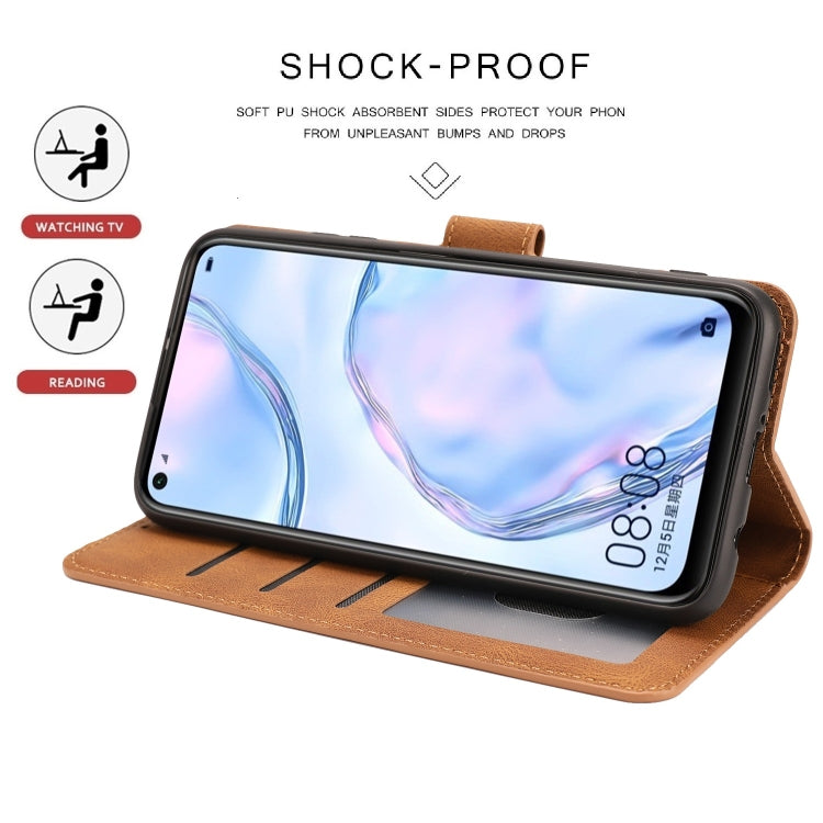 For Huawei P40 Lite / nova 6 SE Fantasy Classic Skin-feel Calfskin Texture Magnetic Buckle Horizontal Flip PU Leather Case with Holder & Card Slot & Wallet