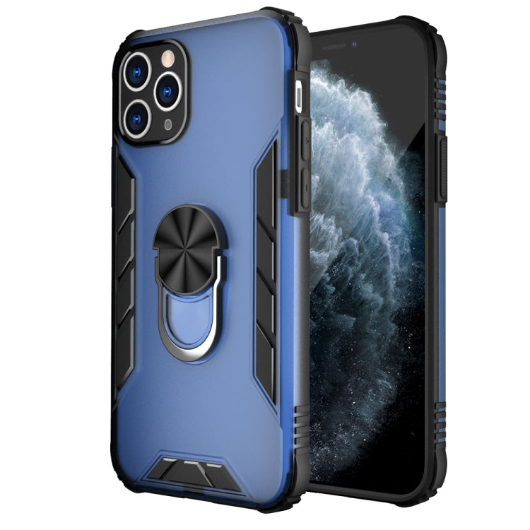 For iPhone 11 Pro Magnetic Frosted PC + Matte TPU Shockproof Casewith Ring Holder