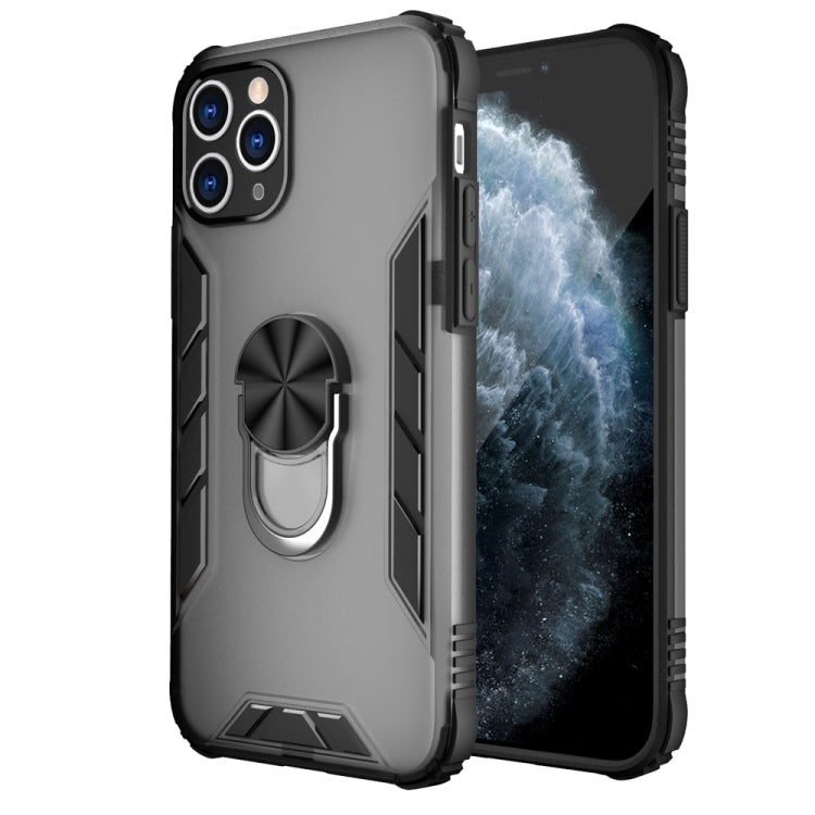 For iPhone 11 Pro Magnetic Frosted PC + Matte TPU Shockproof Casewith Ring Holder