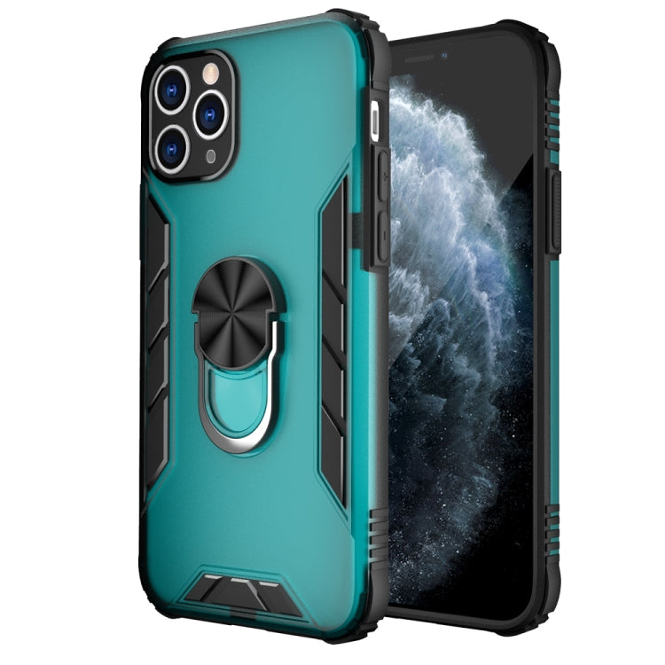 For iPhone 11 Pro Magnetic Frosted PC + Matte TPU Shockproof Casewith Ring Holder