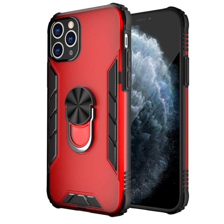 For iPhone 11 Pro Magnetic Frosted PC + Matte TPU Shockproof Casewith Ring Holder