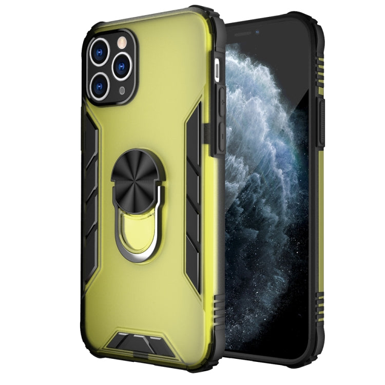 For iPhone 11 Pro Magnetic Frosted PC + Matte TPU Shockproof Casewith Ring Holder