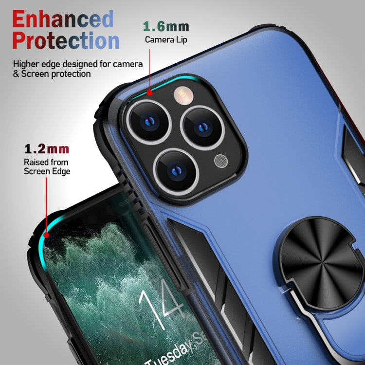 For iPhone 11 Pro Magnetic Frosted PC + Matte TPU Shockproof Casewith Ring Holder