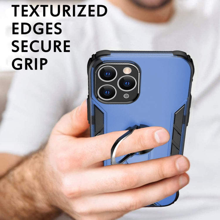 For iPhone 11 Pro Magnetic Frosted PC + Matte TPU Shockproof Casewith Ring Holder