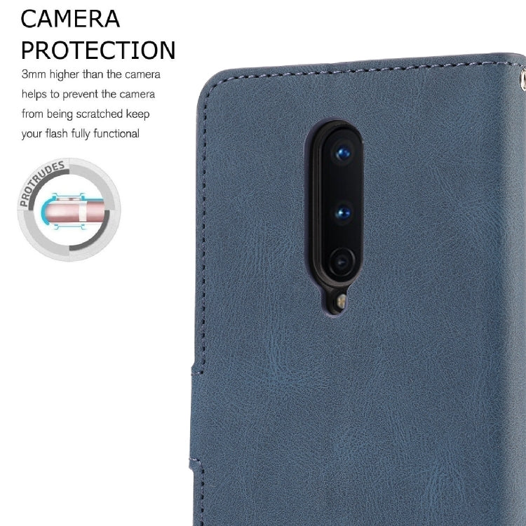 For OnePlus 8 Fantasy Classic Skin-feel Calfskin Texture Magnetic Buckle Horizontal Flip PU Leather Case with Holder & Card Slot & Wallet