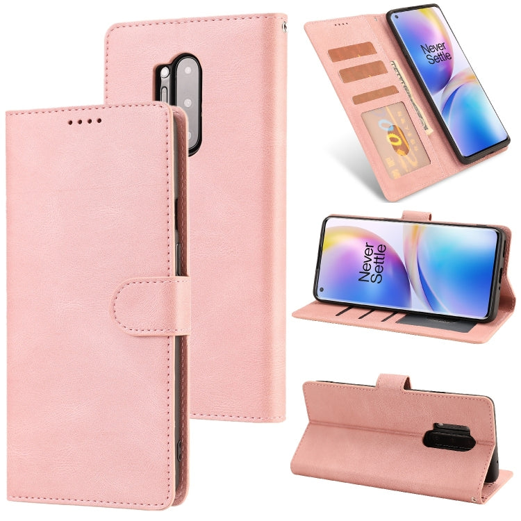 For OnePlus 8 Pro Fantasy Classic Skin-feel Calfskin Texture Magnetic Buckle Horizontal Flip PU Leather Case with Holder & Card Slot & Wallet
