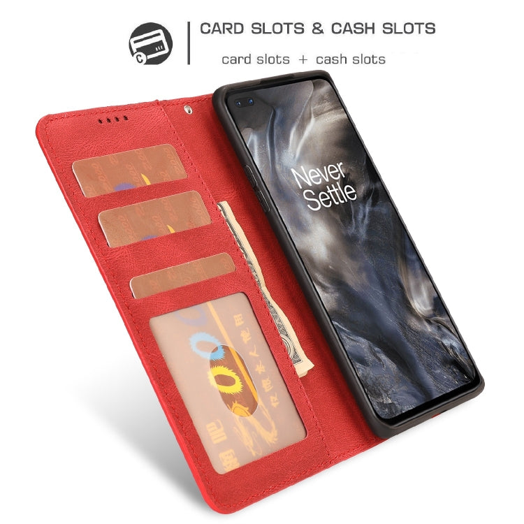 For OnePlus Nord Fantasy Classic Skin-feel Calfskin Texture Magnetic Buckle Horizontal Flip PU Leather Case with Holder & Card Slot & Wallet