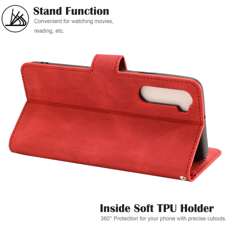 For OnePlus Nord Fantasy Classic Skin-feel Calfskin Texture Magnetic Buckle Horizontal Flip PU Leather Case with Holder & Card Slot & Wallet