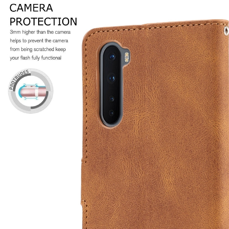 For OnePlus Nord Fantasy Classic Skin-feel Calfskin Texture Magnetic Buckle Horizontal Flip PU Leather Case with Holder & Card Slot & Wallet