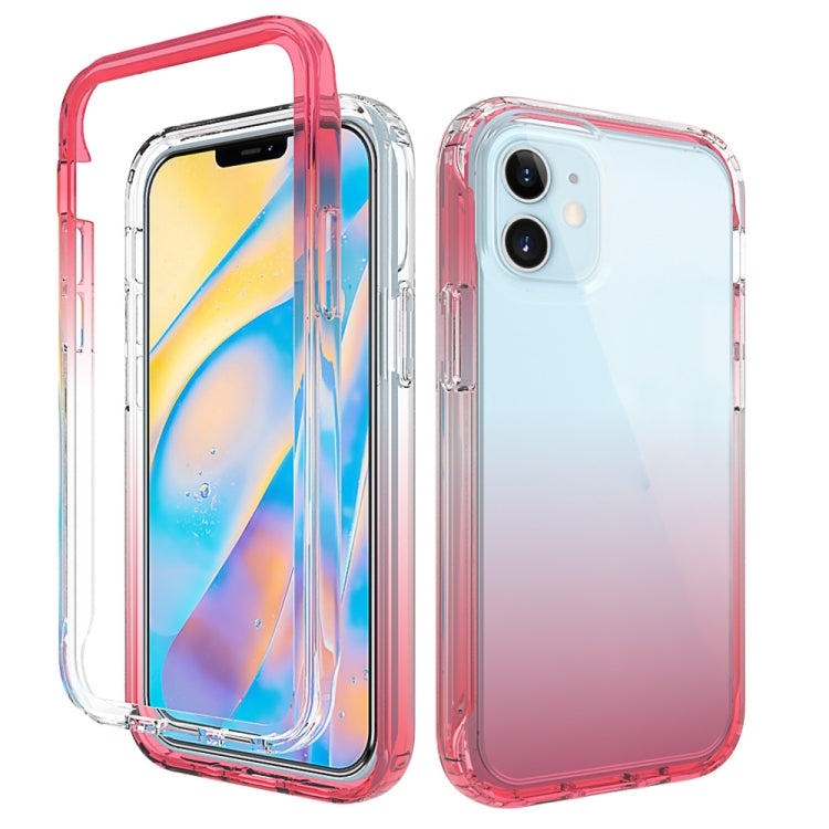 For iPhone 12 mini Shockproof  High Transparency Two-color Gradual Change PC+TPU Candy Colors Protective Case