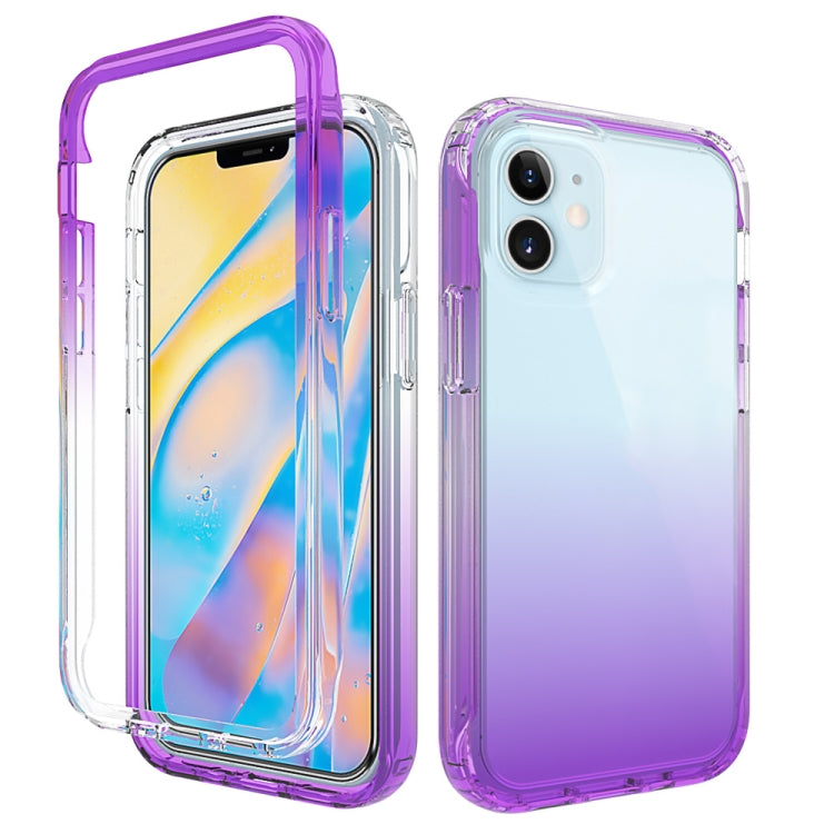For iPhone 12 mini Shockproof  High Transparency Two-color Gradual Change PC+TPU Candy Colors Protective Case