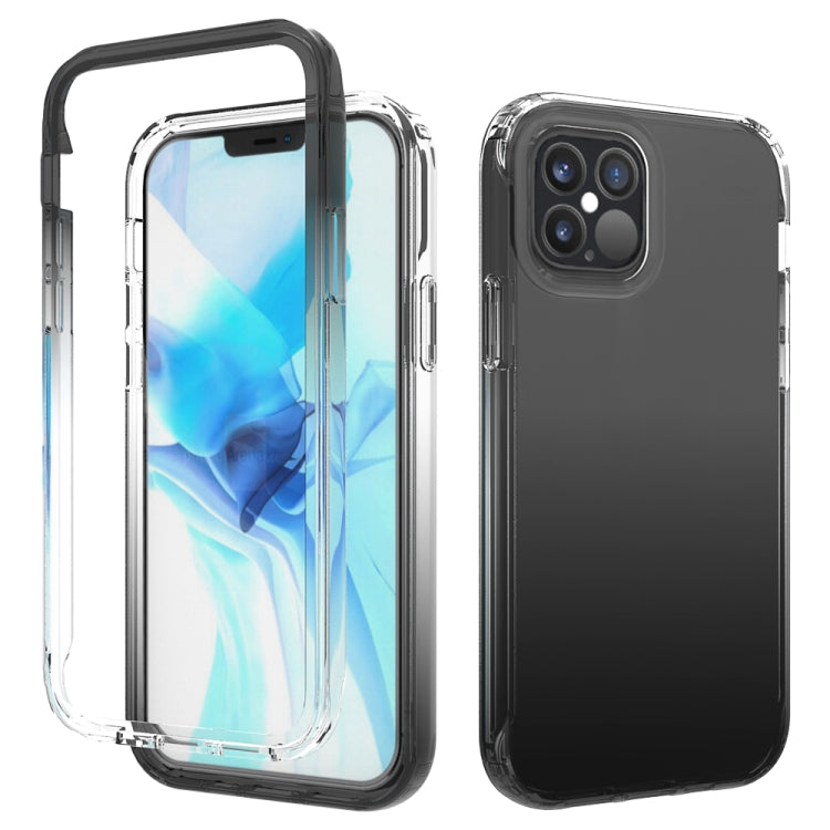 For iPhone 12 / 12 Pro Transparency PC Two-color Gradient Candy Color TPU Shockproof Phone Case