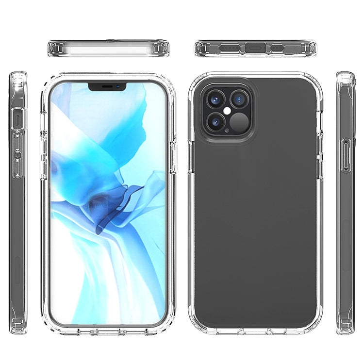 For iPhone 12 / 12 Pro Transparency PC Two-color Gradient Candy Color TPU Shockproof Phone Case