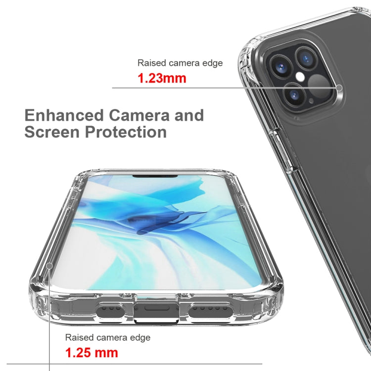 For iPhone 12 / 12 Pro Transparency PC Two-color Gradient Candy Color TPU Shockproof Phone Case