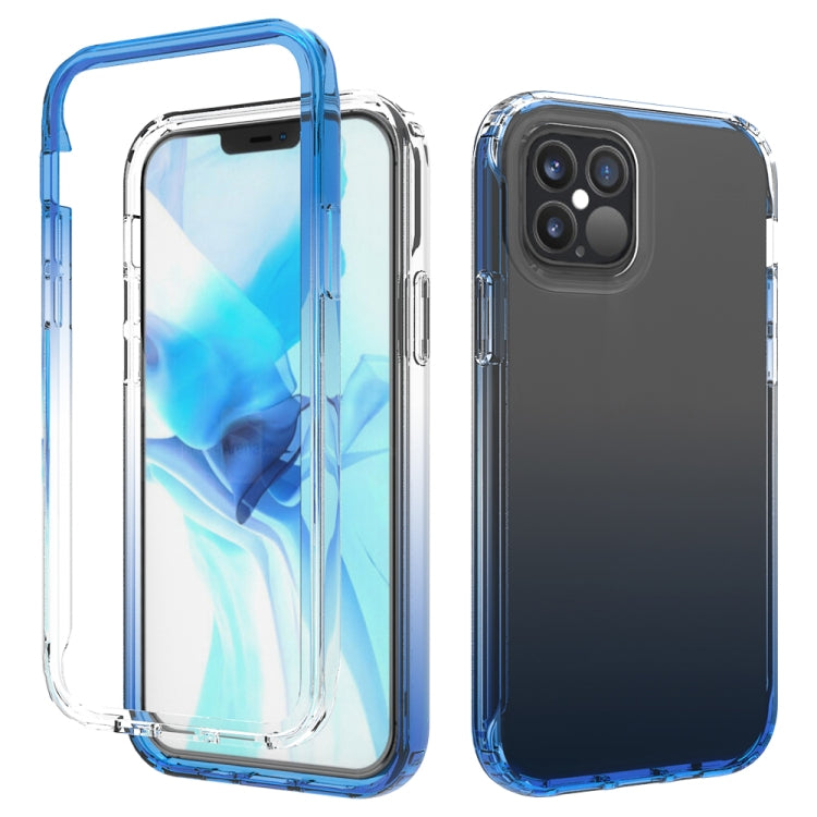 For iPhone 12 / 12 Pro Transparency PC Two-color Gradient Candy Color TPU Shockproof Phone Case