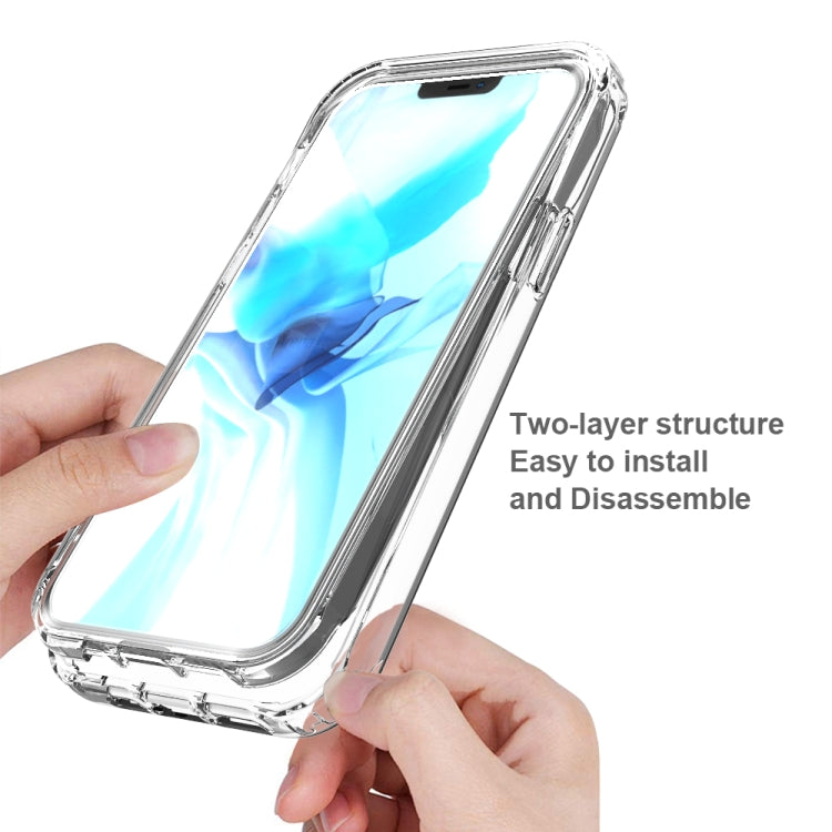 For iPhone 12 / 12 Pro Transparency PC Two-color Gradient Candy Color TPU Shockproof Phone Case