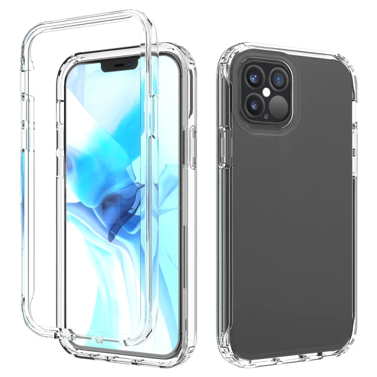 For iPhone 12 / 12 Pro Transparency PC Two-color Gradient Candy Color TPU Shockproof Phone Case