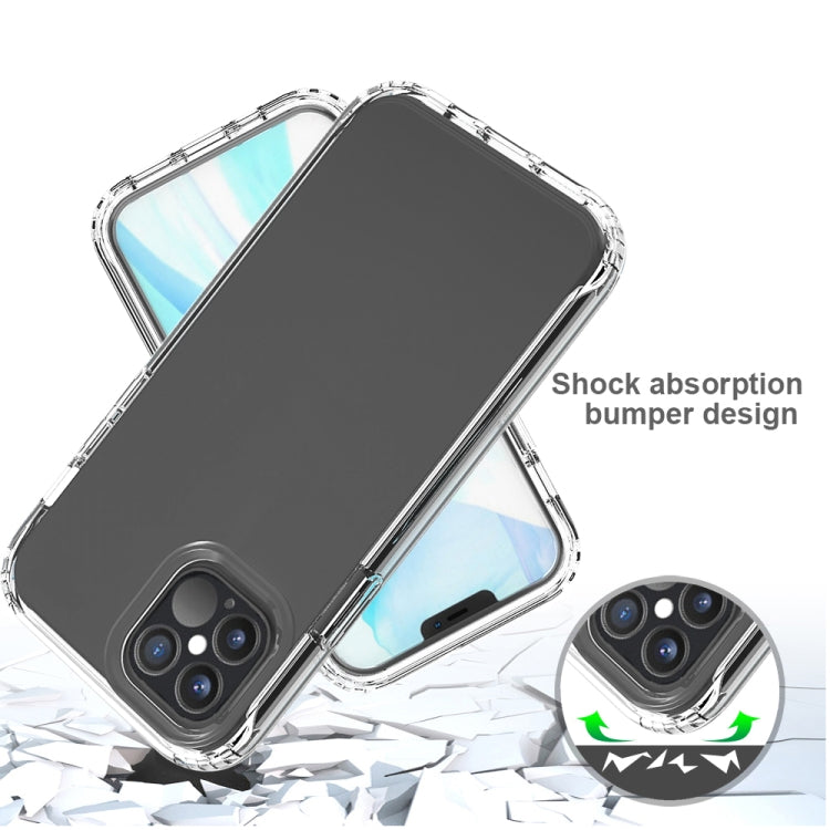 For iPhone 12 / 12 Pro Transparency PC Two-color Gradient Candy Color TPU Shockproof Phone Case