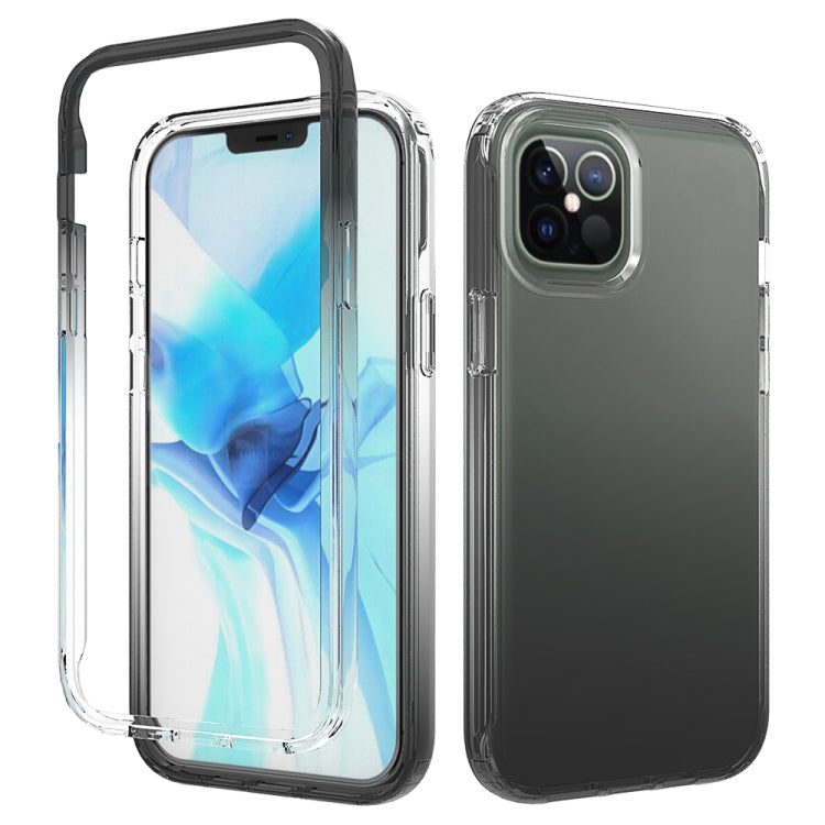 For iPhone 12 Pro Max Shockproof  High Transparency Two-color Gradual Change PC+TPU Candy Colors Protective Case