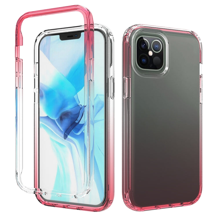 For iPhone 12 Pro Max Shockproof  High Transparency Two-color Gradual Change PC+TPU Candy Colors Protective Case