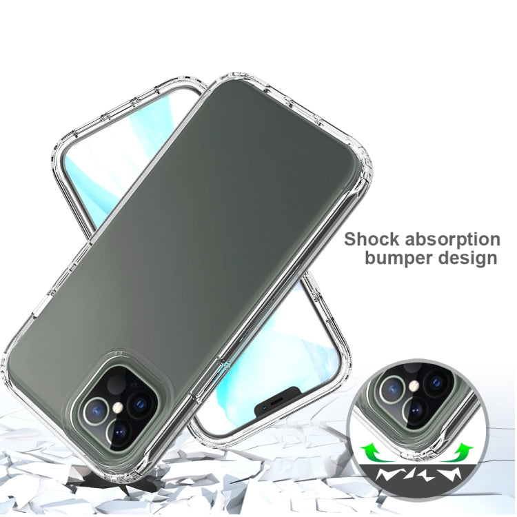 For iPhone 12 Pro Max Shockproof  High Transparency Two-color Gradual Change PC+TPU Candy Colors Protective Case