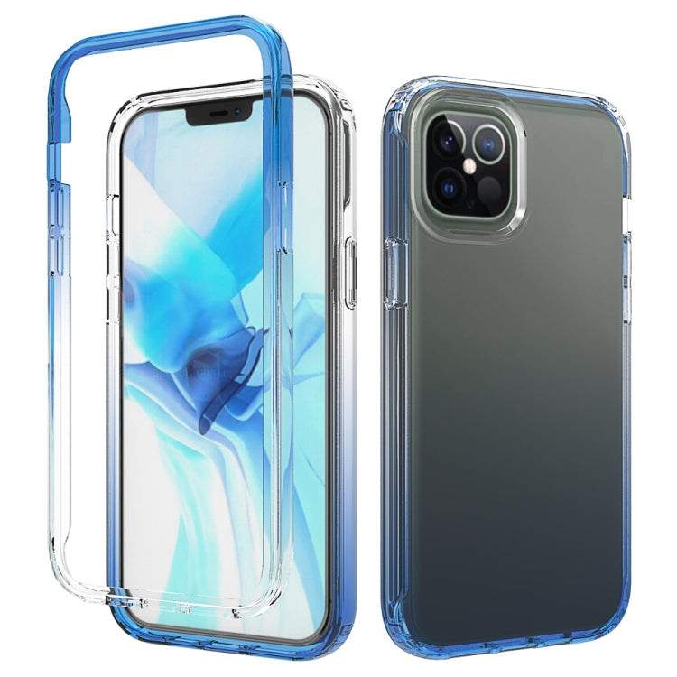 For iPhone 12 Pro Max Shockproof  High Transparency Two-color Gradual Change PC+TPU Candy Colors Protective Case