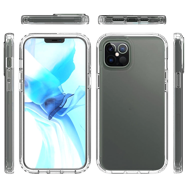 For iPhone 12 Pro Max Shockproof  High Transparency Two-color Gradual Change PC+TPU Candy Colors Protective Case