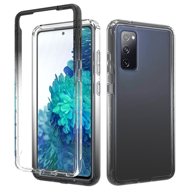 For Samsung Galaxy S20 FE Shockproof  High Transparency Two-color Gradual Change PC+TPU Candy Colors Protective Case