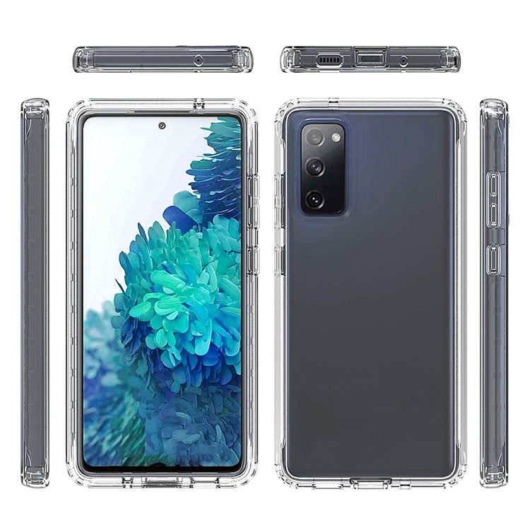 For Samsung Galaxy S20 FE Shockproof  High Transparency Two-color Gradual Change PC+TPU Candy Colors Protective Case