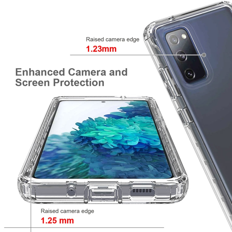 For Samsung Galaxy S20 FE Shockproof  High Transparency Two-color Gradual Change PC+TPU Candy Colors Protective Case
