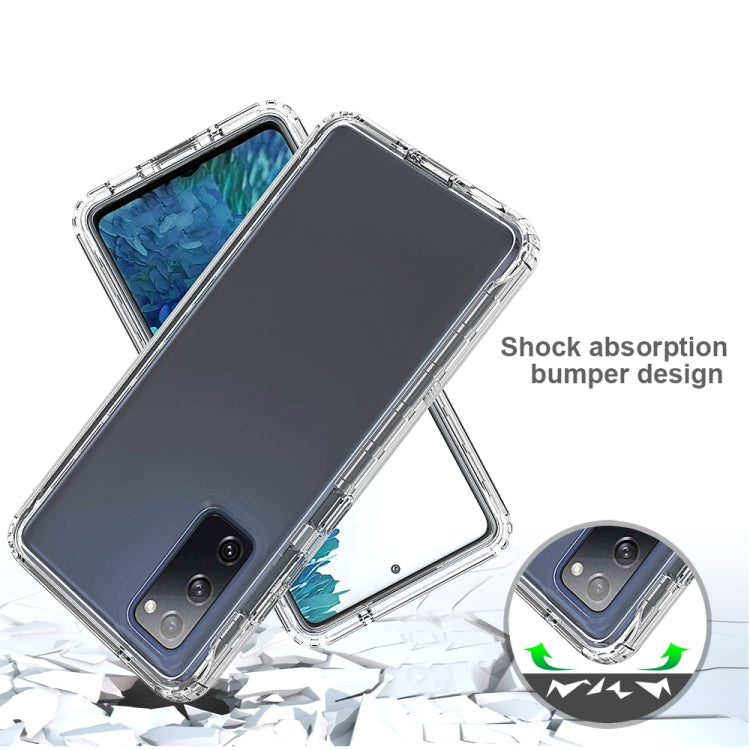 For Samsung Galaxy S20 FE Shockproof  High Transparency Two-color Gradual Change PC+TPU Candy Colors Protective Case